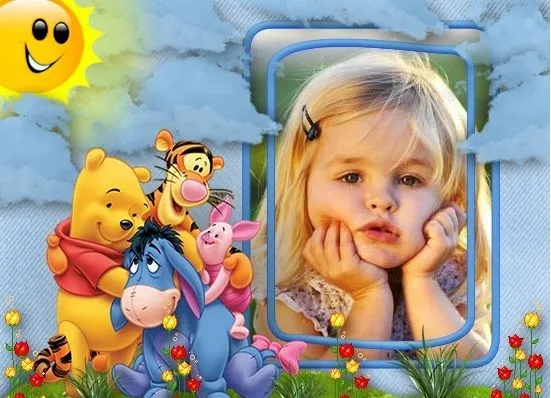 Fotomontaje de Winnie The Pooh y sus amigos | Fotomontajes infantiles Fotomontaje de Winnie The Pooh y sus amigos | Fotomontajes infantiles