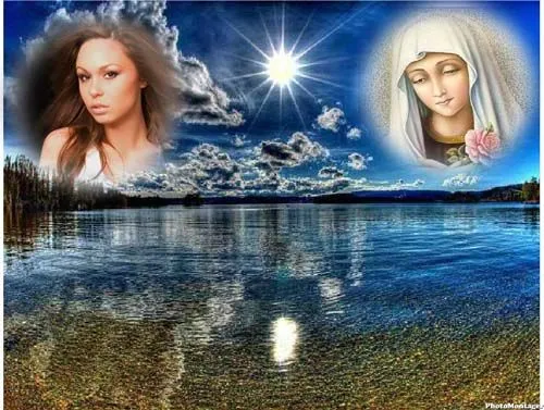Fotomontajes cristianos con la Virgen María en el Cielo ... Fotomontajes cristianos con la Virgen María en el Cielo ...