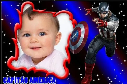 Marcos de CApitan America | Fotomontajes infantiles Marcos de CApitan America | Fotomontajes infantiles