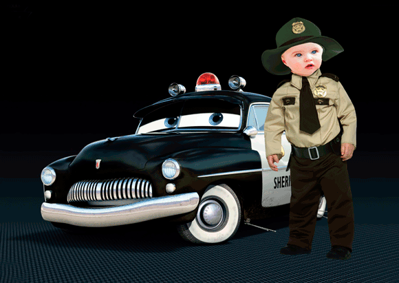 Fotomontajes infantiles Disney. Montaje Cars Infantil con Sheriff ... Fotomontajes infantiles Disney. Montaje Cars Infantil con Sheriff ...