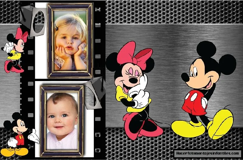 Fotomontaje de Mickey y Minnie para dos fotos | Fotomontajes ... Fotomontaje de Mickey y Minnie para dos fotos | Fotomontajes ...