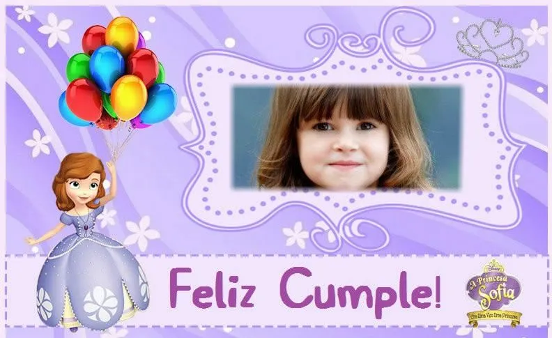 Fotomontaje de Cumpleaños con Princesita Sofía | Fotomontajes ...