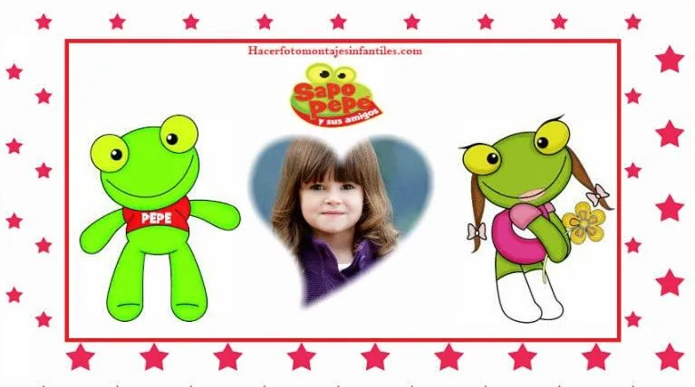 Fotomontajes de Sapo Pepe y sus amigos | Fotomontajes infantiles