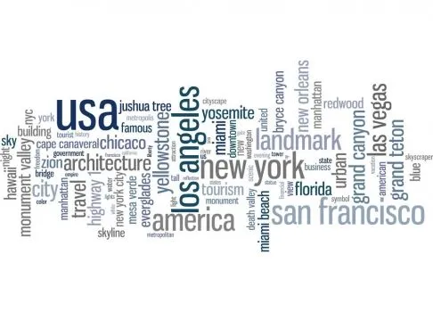Fotomural letras usa. Mural letras usa