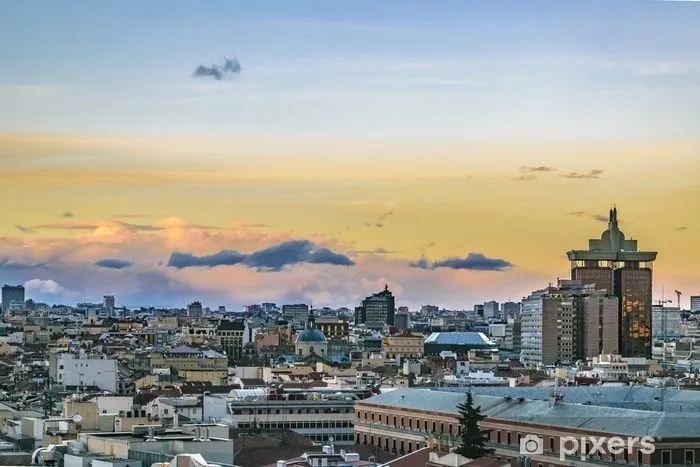 Fotomural Vista aérea paisaje urbano de madrid • Pixers® - Vivimos ...