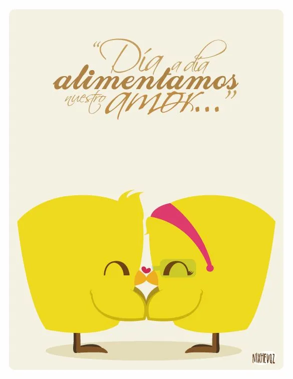 Pollitos con frases de amor - Imagui