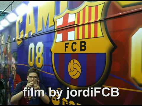 fotos en el bus del barça - YouTube