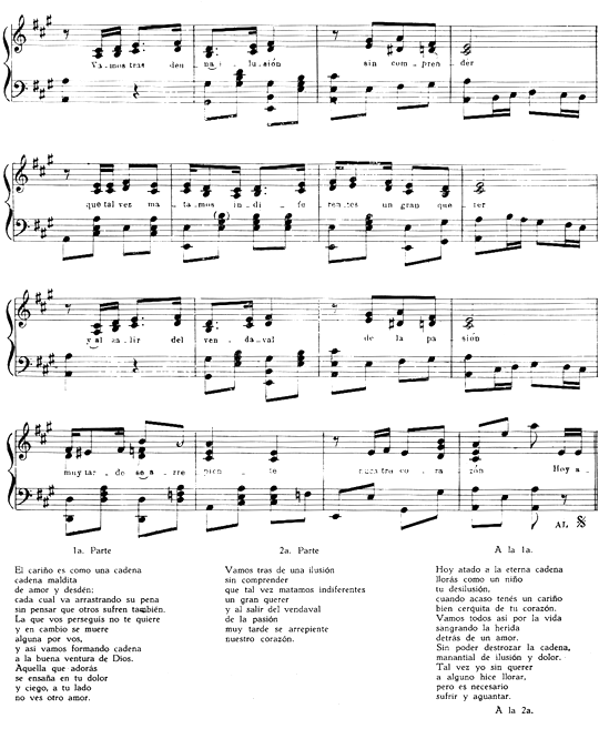 Cadena de amor. Tango