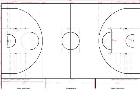 Cancha de baloncesto dibujo - Imagui
