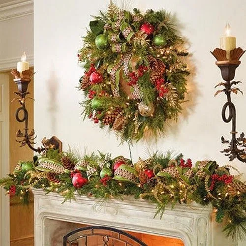 Chimeneas decoradas de navidad - Imagui