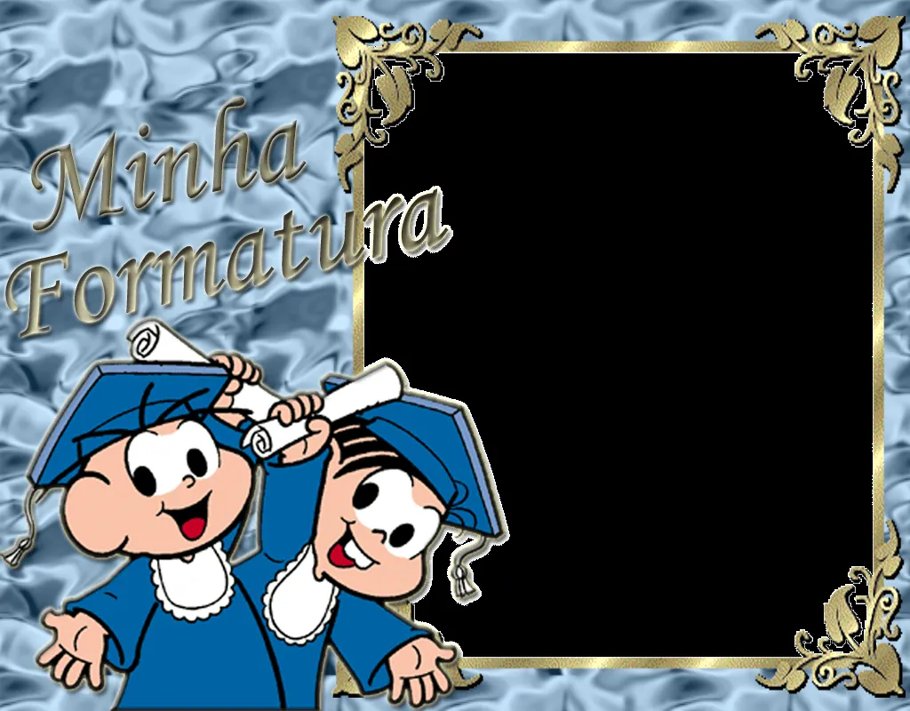 Fotos com arte TMV: Moldura Formatura - Turma da Mônica.