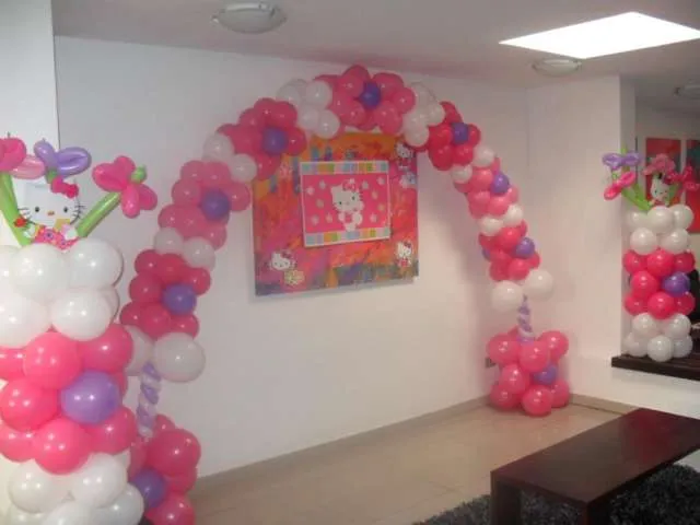 Decoración para bautizos de niña con globos - Imagui