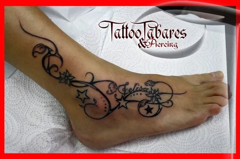 tattoos: Enredadera pie