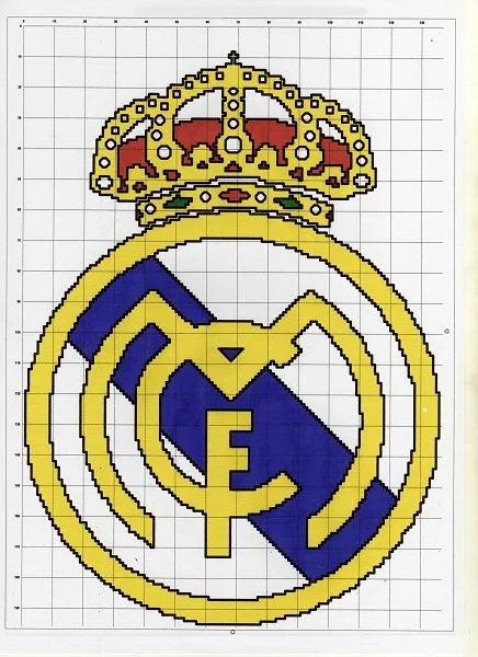 Como hacer el escudo del Real Madrid en punto de cruz - Imagui Como hacer el escudo del Real Madrid en punto de cruz - Imagui