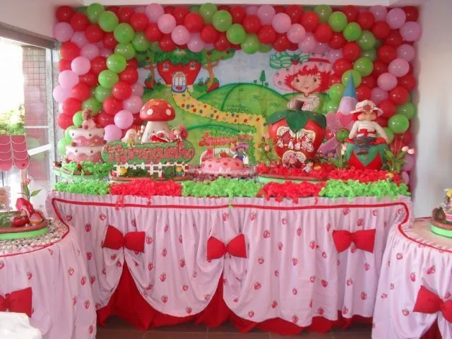 Decoracion fiesta Frutillitas | Frutillita - Rosita - Strawberry ...