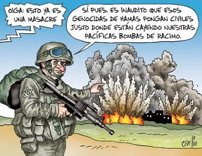 FOTOS Y FIGURAS: DIBUJOS: GUERRA EN LA FRANJA DE GAZA