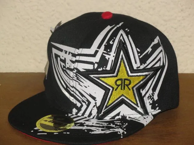 amplia Subasta terreno De 7 Gorras Planas Rockstar Metal Mulisha ...