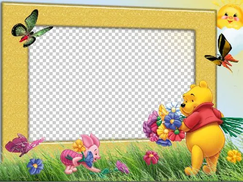 Marcos Transparentes Winnie de Pooh para Fotos Infantiles