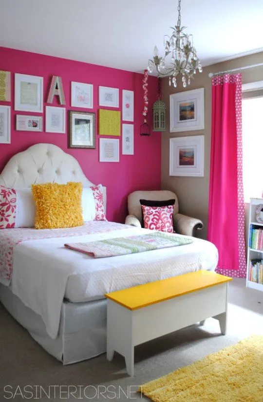 Inspiración ambientes juveniles decorados en fucsia | Decoideas.Net