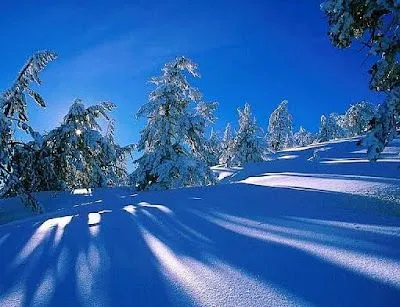 FOTOS DE PAISAJES NEVADOS: Paisaje de nieve. Azul y blanco FOTOS DE PAISAJES NEVADOS: Paisaje de nieve. Azul y blanco