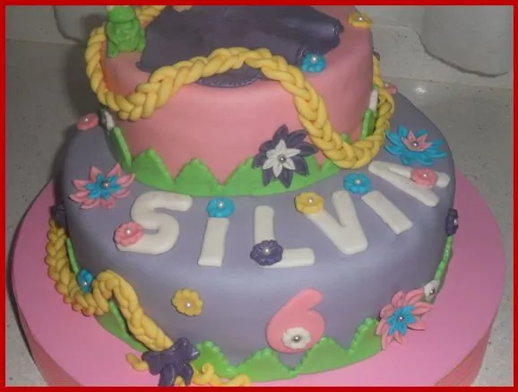 Pasteles de Rapunzel de fondant - Imagui