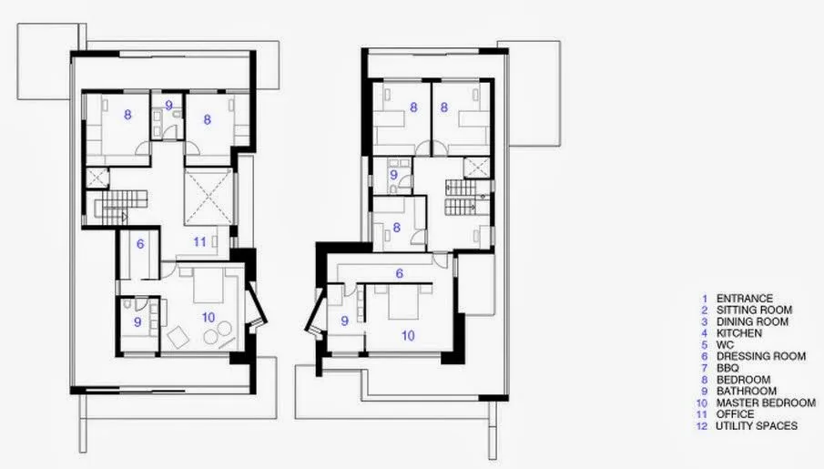 Diseño de dos casas modernas en un sólo terreno, planos y diseño ... Diseño de dos casas modernas en un sólo terreno, planos y diseño ...