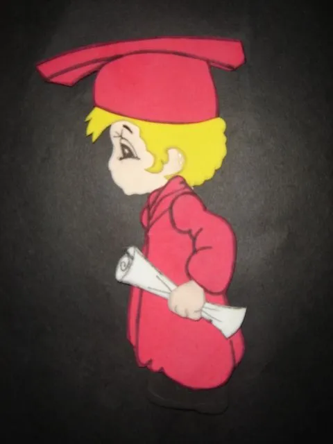 Tarjetas de recuerdo de graduación en foami - Imagui