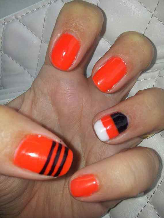 Decorado de uñas color naranja - Imagui