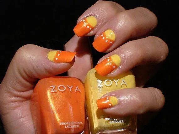 Fotos de uñas color naranja - 50 ejemplos - orange nails ...