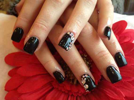 Fotos de uñas color negro – Black Nails – 45 Ejemplos | Decoración ...