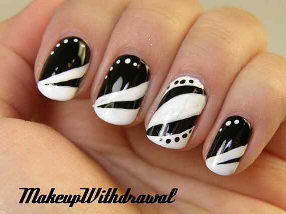 Fotos de uñas color negro – Black Nails – 45 Ejemplos | Decoración ...