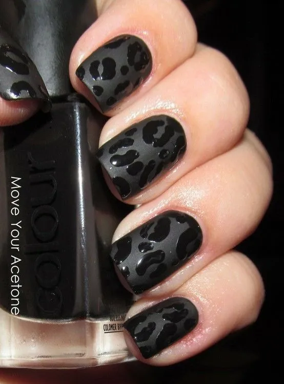 Fotos de uñas color negro – Black Nails – 45 Ejemplos | Pintar ...
