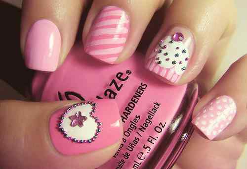 Fotos de uñas pintadas color rosa - 50 ejemplos - Pink Nails ...