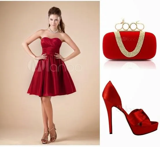Fotos de vestidos de fiesta combinados con zapatos y carteras ...