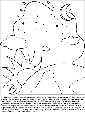 FOTOS Y VIDEOS DE NAVIDAD: DIBUJOS: LA CREACION DE DIOS PARA COLOREAR