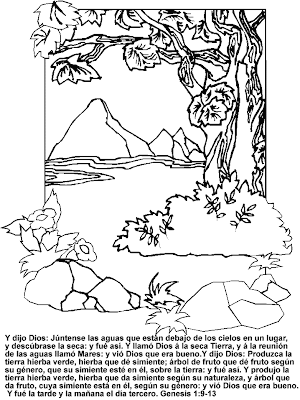 FOTOS Y VIDEOS DE NAVIDAD: DIBUJOS: LA CREACION DE DIOS PARA COLOREAR
