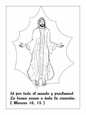 FOTOS Y VIDEOS DE NAVIDAD: IMAGENES: JESUS RESUCITADO PARA COLOREAR