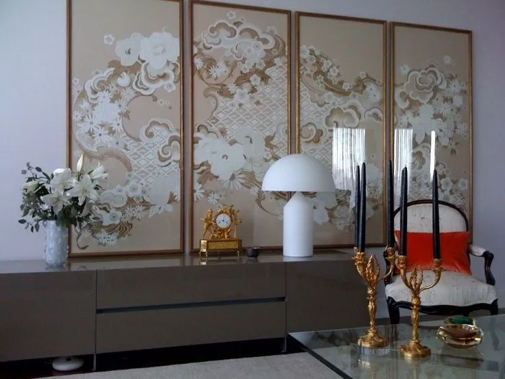 framed thibaut wallpaper from teh 1940's, via the blue remembered ...