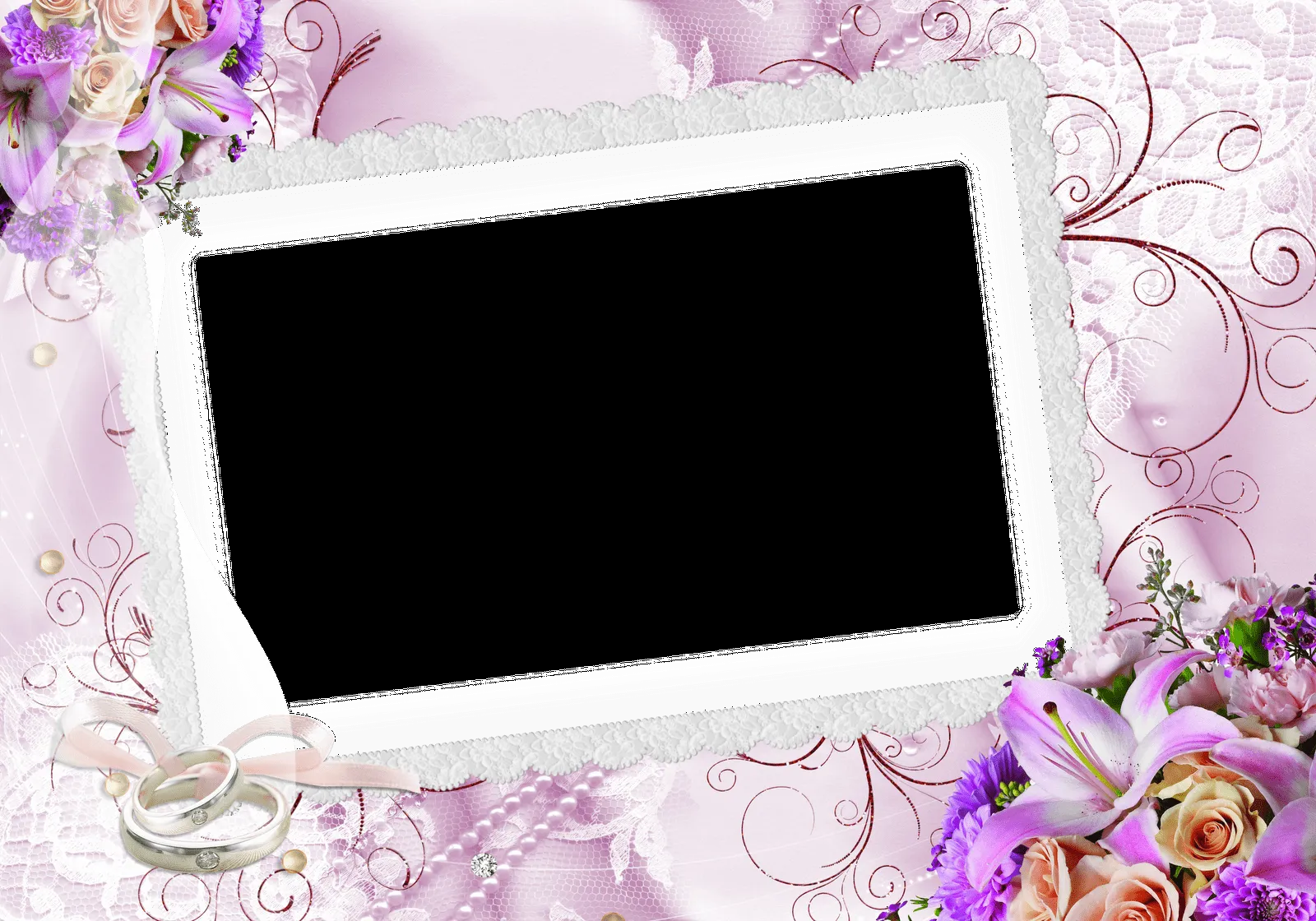 6 frames PNG casamento | Imagens para photoshop