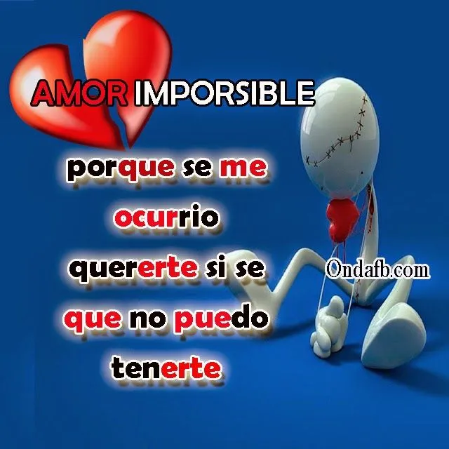 Frase de amor imposible con un corazón roto de amor | Flickr ...