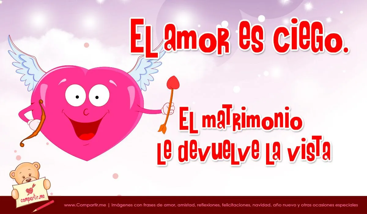 Frase graciosa de amor con imagen de corazón | Imágenes para Compartir