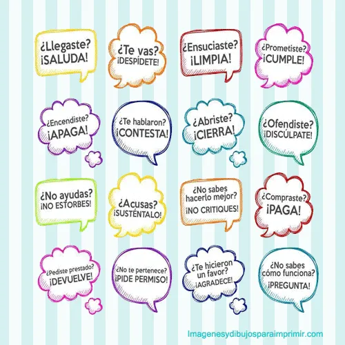 Frase de buenos modales para niños-Imagenes y dibujos para imprimir Frase de buenos modales para niños-Imagenes y dibujos para imprimir