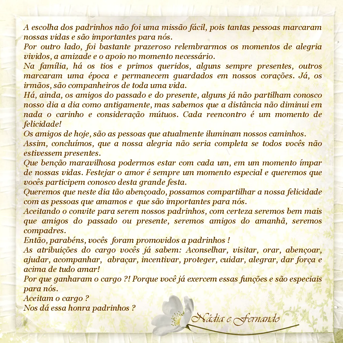 Frases de agradecimentos a padrinhos de casamento - Imagui Frases de agradecimentos a padrinhos de casamento - Imagui