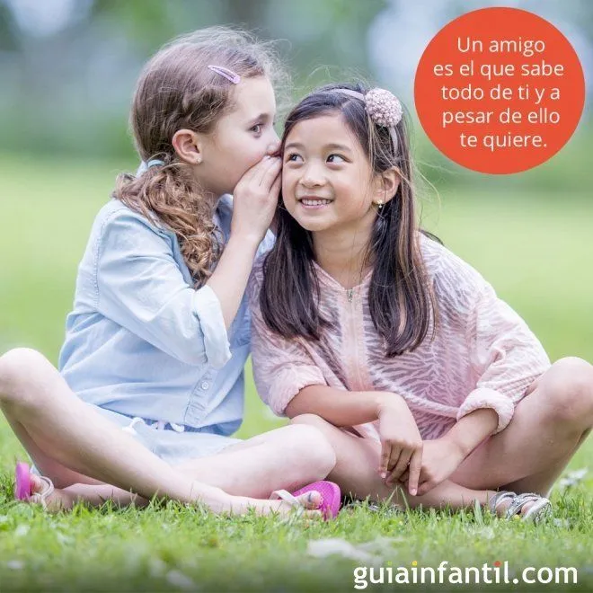 Frases de amistad para niños. Amigas con un secreto - Frases de ...