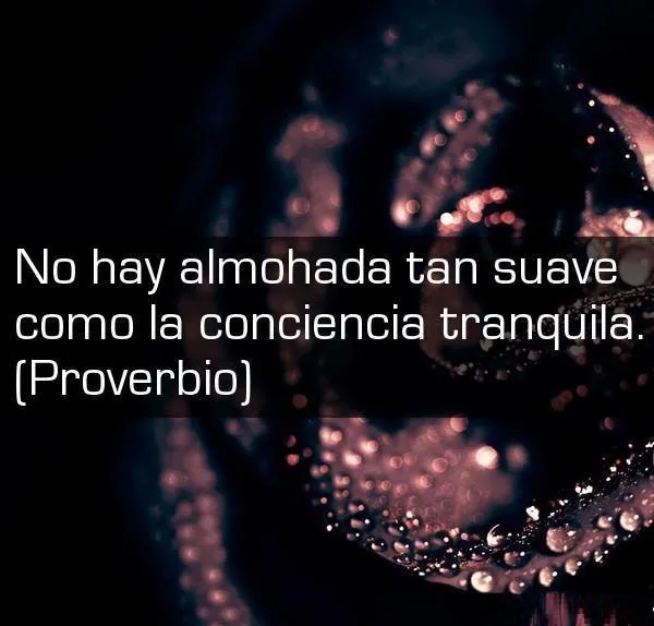 FRASES LINDAS: No hay almohada tan suave como la conciencia tranquila. FRASES LINDAS: No hay almohada tan suave como la conciencia tranquila.
