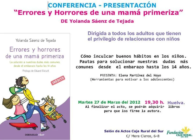 Presentación del libro Errores y Horrores de una mamá primeriza ...