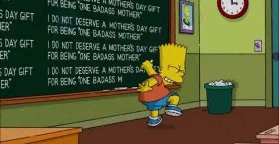 Todas las frases que Bart Simpson ha escrito en la pizarra de los ... Todas las frases que Bart Simpson ha escrito en la pizarra de los ...