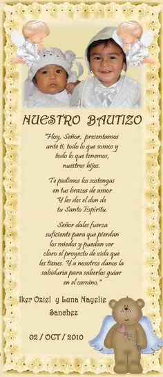 Frases para bautizo de niña CORTAS - Imagui | Separadores ...