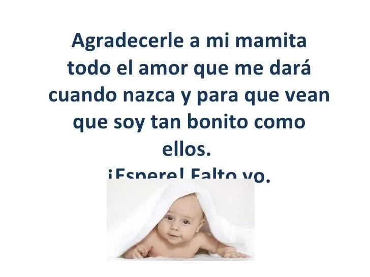 Pensamientos de un bebé que va a nacer - Imagui