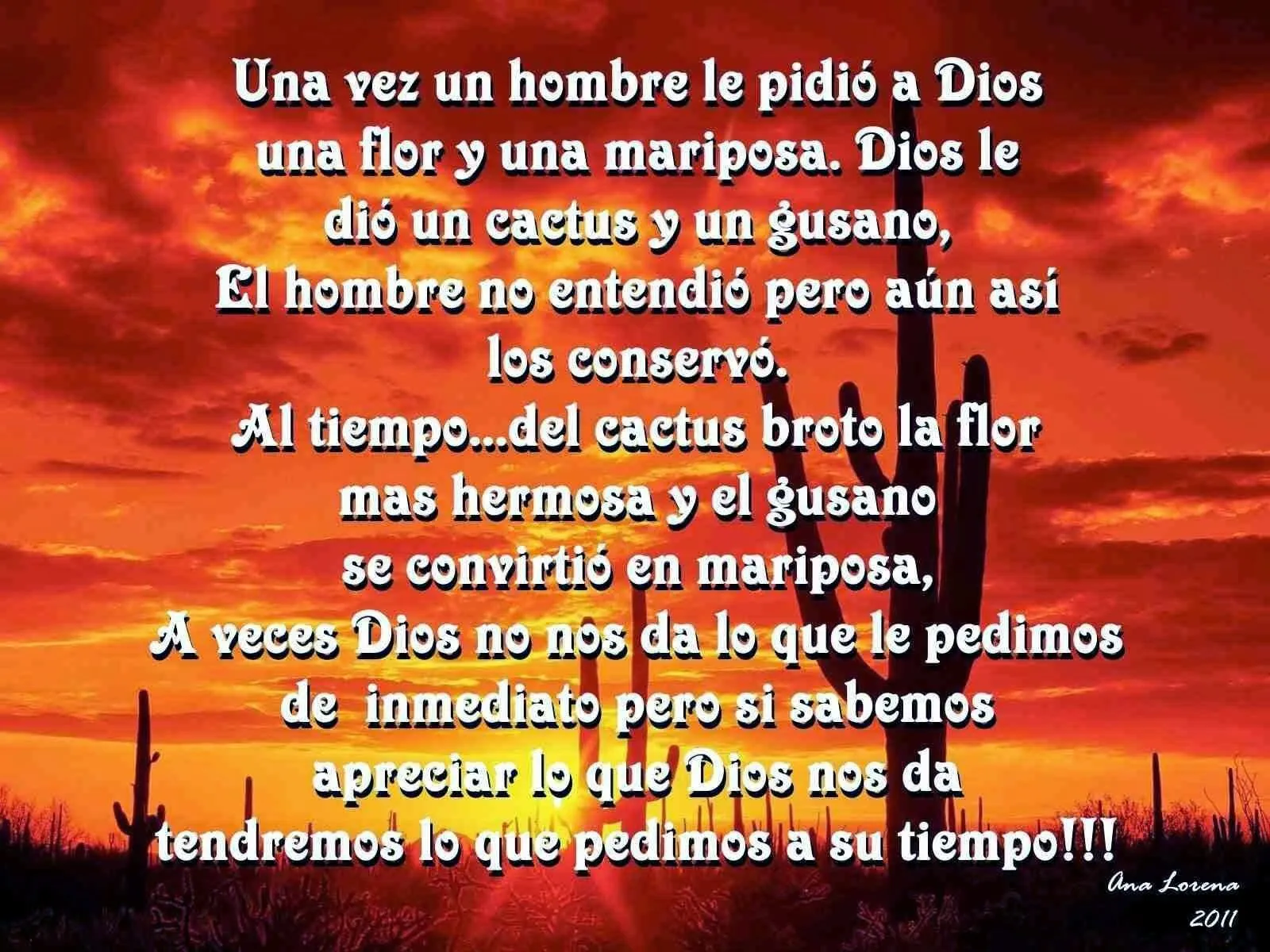 Frases Bonitas Para Facebook: Una Vez Un Hombre Le Pidio A Dios ...